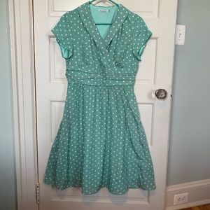 Retro mint swing skater dress